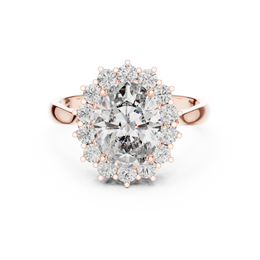 Timeless Grace Oval-Cut Halo Diamond Engagement Ring - Seraphine Jewels