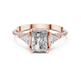 Radiant-Cut Diamond Majesty Three-Stone Ring - Seraphine Jewels