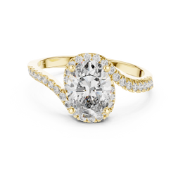 Infinity Oval-Cut Sparkle Engagement Ring with Side Stone - Seraphine Jewels