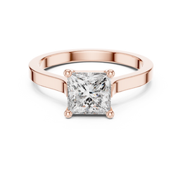 Celestial Charm Princess-Cut Four Prong Engagement Ring - Seraphine Jewels