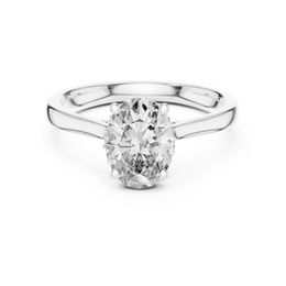 Radiant Bloom Oval-Cut Diamond Four Prong Ring - Seraphine Jewels