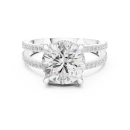 The Twin Halo Majesty Side Diamond Engagement Ring - Seraphine Jewels