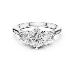 Trinity Radiance Round-Cut Three-Stone Diamond Ring - Seraphine Jewels