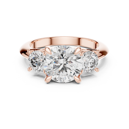 Aurora Round-Cut Diamond Three-Stone Ring - Seraphine Jewels