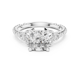 Cushion Solitaire Four Prong Diamond Setting Ring - Seraphine Jewels