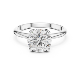 Round-Cut Solitaire Four Prong Diamond Setting Ring - Seraphine Jewels