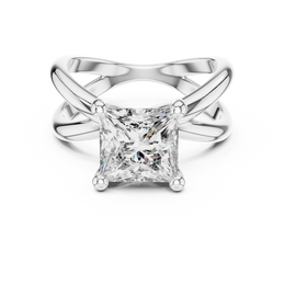 Princess Solitaire Four Prong Diamond Setting Ring - Seraphine Jewels