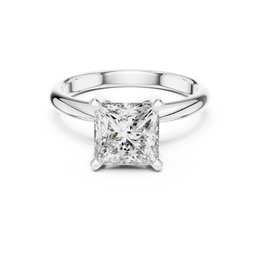 Princess Solitaire Four Prong Diamond Setting Ring - Seraphine Jewels
