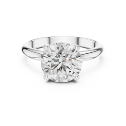 Round Solitaire Four Prong Diamond Setting Ring - Seraphine Jewels