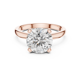 Round Solitaire Four Prong Diamond Setting Ring - Seraphine Jewels