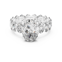 The Everlasting Grace Ring with Oval Diamond - Seraphine Jewels