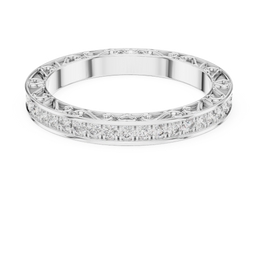 Vintage Lace Round-Cut Diamond Band - Seraphine Jewels