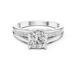 Step-Cut Harmony Radiance Halo Ring - Seraphine Jewels