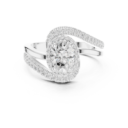 Oval Radiance Twist Engagement Ring - Seraphine Jewels