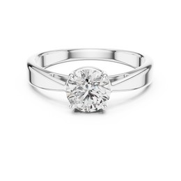 Round-Cut Solitaire Four Prong Diamond Setting Ring - Seraphine Jewels