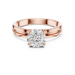 Round-Cut Solitaire Four Prong Diamond Setting Ring With Legacy - Seraphine Jewels
