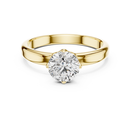 Round-Cut Solitaire Four Prong Diamond Setting - Seraphine Jewels
