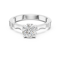 Round-Cut Solitaire Four Prong Diamond Setting - Seraphine Jewels