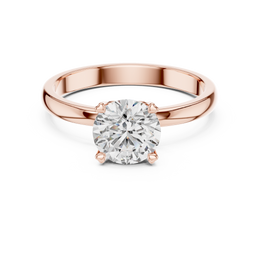 Round-Cut Solitaire Four Prong Diamond Setting - Seraphine Jewels