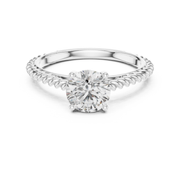Round-Cut Solitaire Four Prong Diamond Setting - Seraphine Jewels