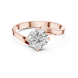 Round-Cut Solitaire Eight Prong Diamond Setting Ring - Seraphine Jewels