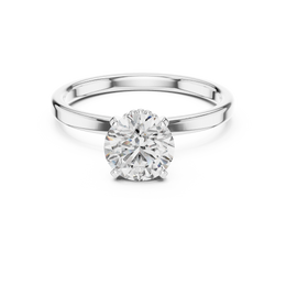 Round-Cut Solitaire Eight Prong Diamond Setting Ring - Seraphine Jewels