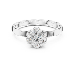 Round-Cut Solitaire Six Prong Diamond Setting Ring - Seraphine Jewels