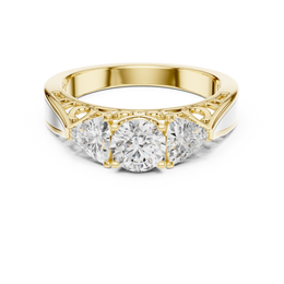 Timeless Unity Diamond Masterpiece With Side Stone - Seraphine Jewels