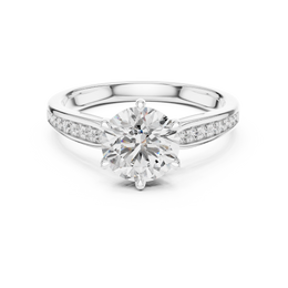 Luminous Path Solitaire with Round Cut Diamond - Seraphine Jewels