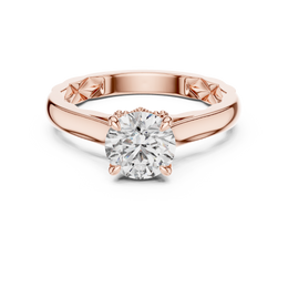 Forever Charm Round Solitaire Diamond Ring - Seraphine Jewels