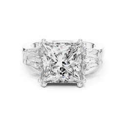 Dazzling Symphony Princess-Cut Diamond Three Stone Ring - Seraphine Jewels