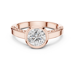 Seraphine Bezel Round Solitaire Diamond Ring - Seraphine Jewels