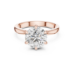 Eternal Round Bloom Halo Six Prong Setting Diamond Ring - Seraphine Jewels