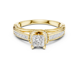 Royal Elegance Ring with Princess Cut Diamond - Seraphine Jewels