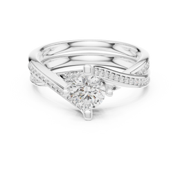 Eternal Embrace Solitaire Ring With Round Diamond - Seraphine Jewels