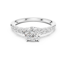 Aurora Promise Ring Four Prong with Round Diamond - Seraphine Jewels