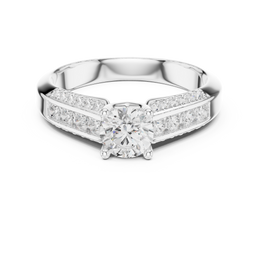 Forever Gleam Ring with Round Diamond & Channel Setting - Seraphine Jewels