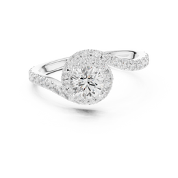 Twirl of Eternity Ring with Round Diamond - Seraphine Jewels