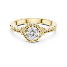 Whisper of Love Ring with Halo Setting - Seraphine Jewels