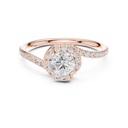 Eternal Halo Twisted Round Ring - Seraphine Jewels