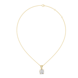 Round Classic Solitaire Pendant - Seraphine Jewels